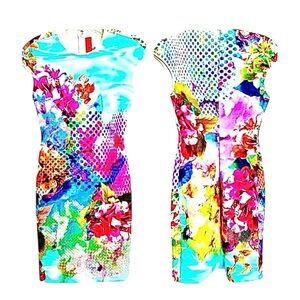 Clover Canyon Multicolor Floral Scuba Dress XS